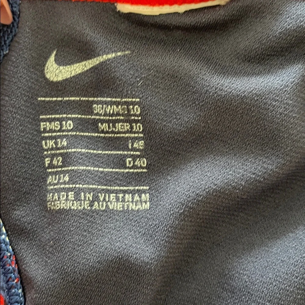 Nike Women's Red White Blue Print‎ One-Piece Swimsuit 10